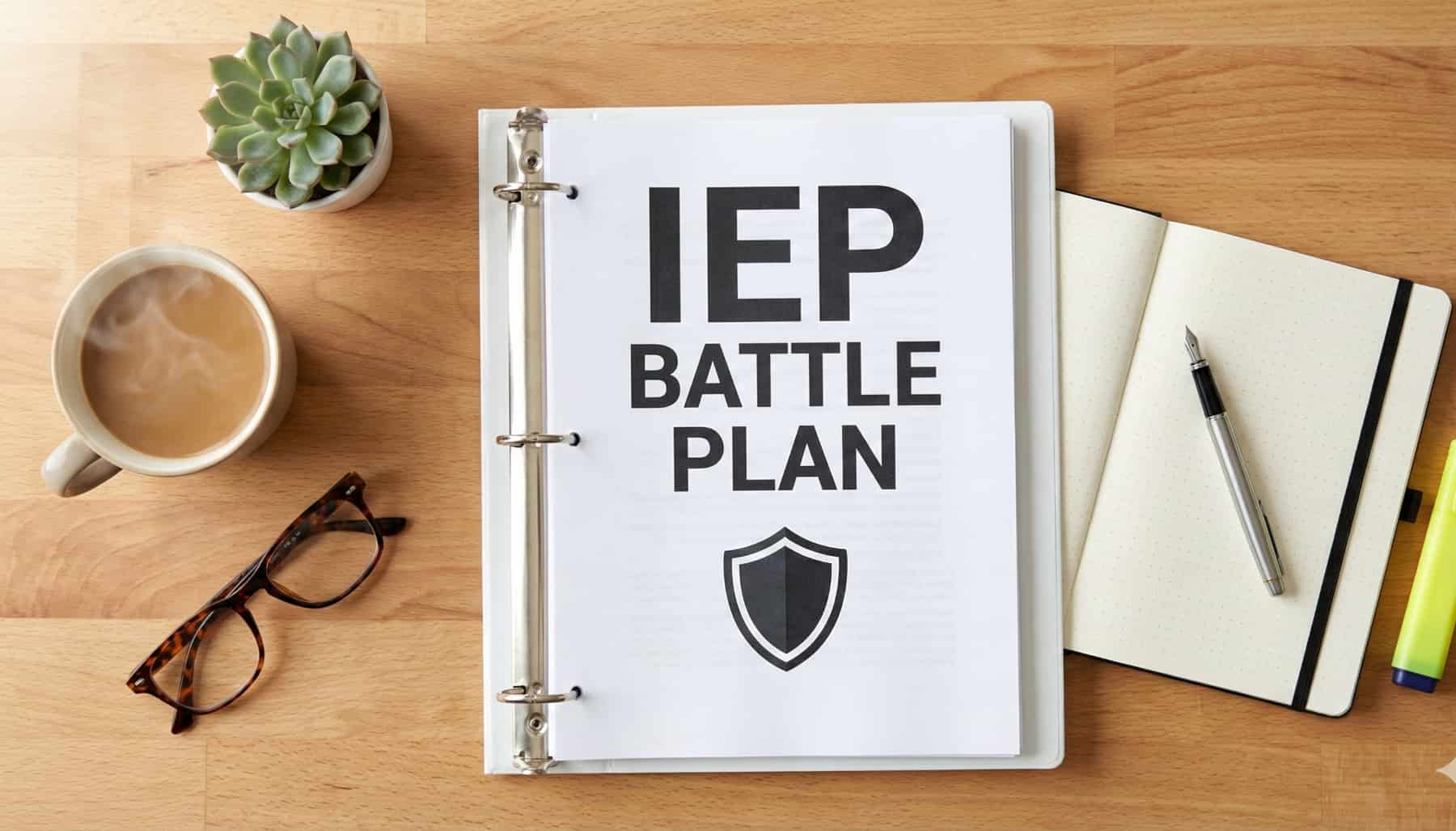 Organized desk with Navigator Battle Plan